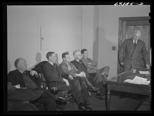 Untitled photo, possibly related to: Athens, Ohio. Meeting of the utilities division of the civilian defense council