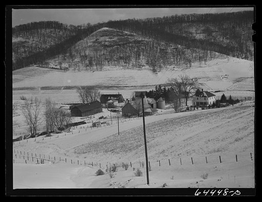 Viroqua, Wisconsin (vicinity). Dairy farm.