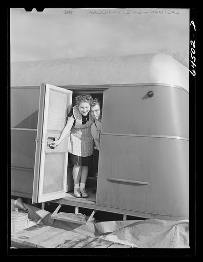 Untitled photo, possibly related to: Burlington, Iowa. Acres unit FSA (Farm Security Administration) trailer camp for workers at Burlington ordnance plant