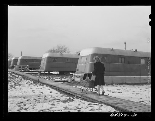 Untitled photo, possibly related to: Burlington, Iowa. Acres unit, FSA (Farm Security Administration) trailer camp for workers at Burlington ordnance plant