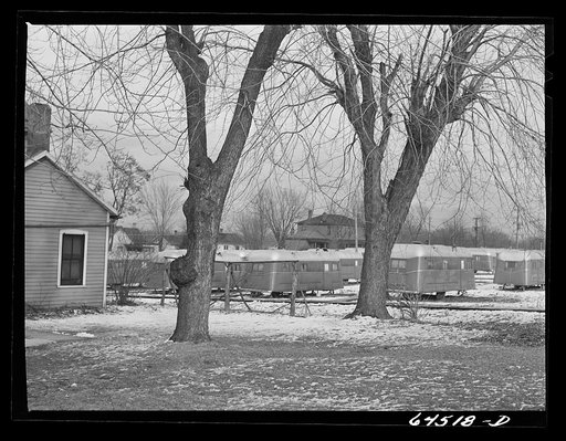Untitled photo, possibly related to: Burlington, Iowa. Acres unit, FSA (Farm Security Administration) trailer camp for workers at Burlington ordnance plant