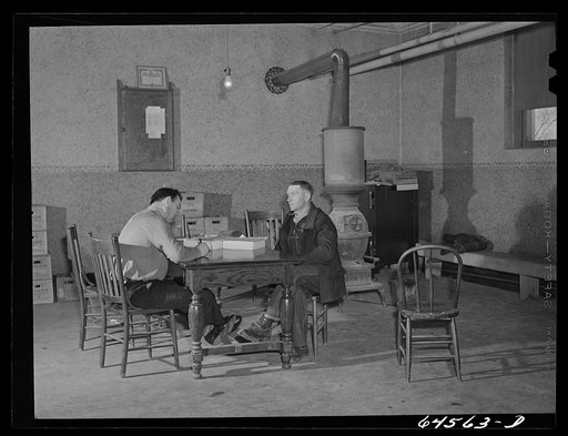 Plato, Minnesota. Farmer registering for Selective Service