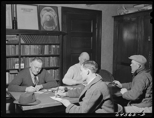 Untitled photo, possibly related to: Brownton, Minnesota. Selective Service registration for men twenty to forty-four not previously registered