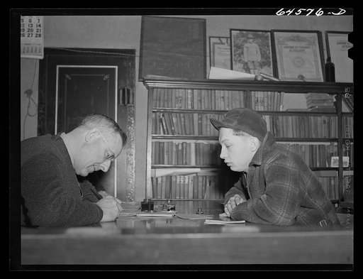 Brownton, Minnesota. Twenty-year-old farm boy registering for Selective Service