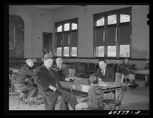 Untitled photo, possibly related to: Stewart, Minnesota. Selective Service registration for men twenty to forty-four not previously registered