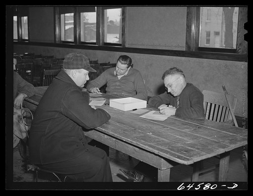 Untitled photo, possibly related to: Stewart, Minnesota. Selective Service registration for men twenty to forty-four not previously registered