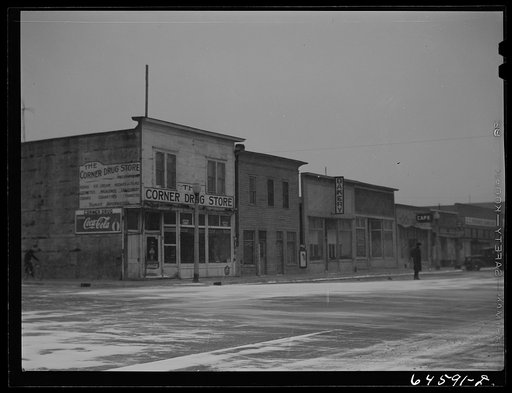 Lemmon, South Dakota. Snow blowing