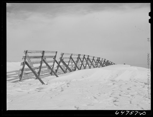 Divide County, North Dakota. Snow fence
