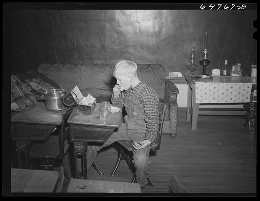 Williams County, North Dakota. Lunchtime in rural school