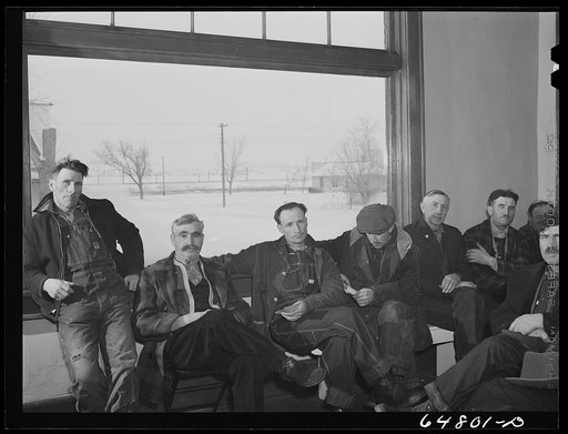 Gladstone, North Dakota. Farmers attending Food for Victory meeting sponsored by the U.S. Department of Agriculture