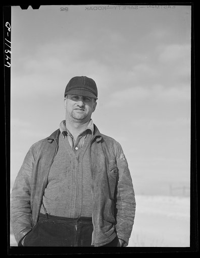 Adams County, North Dakota. Stock farmer