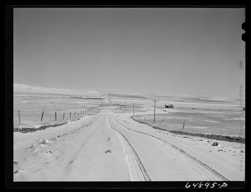 Adams County, North Dakota. Rural road