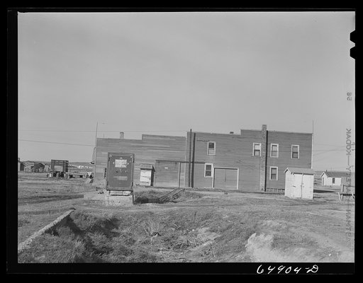 Brockway, Montana. Old safe on site of demolished store building
