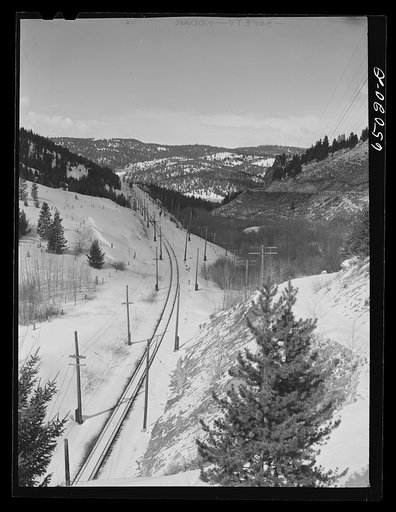 Silver Bow County, Montana. Railroad line