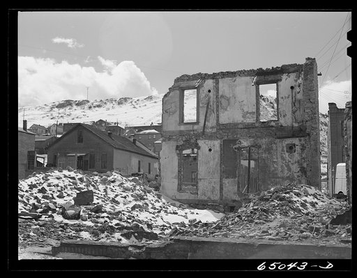 Helena, Montana. Demolition of buildings damaged in 1935 earthquakes