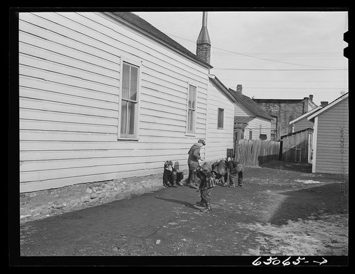 Untitled photo, possibly related to: Anaconda, Montana. Marble game