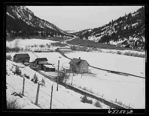 Granite County, Montana. Ranch buildings