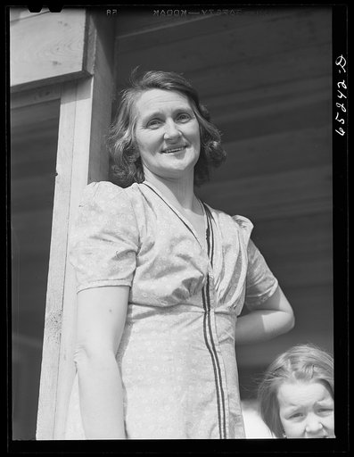 Flathead Valley special area project, Montana. Mrs. Ed Line, wife of FSA (Farm Security Administration) borrower