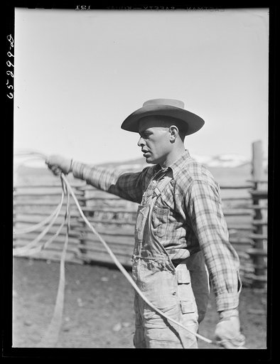 Untitled photo, possibly related to: Bitterroot Valley, Ravalli County, Montana. Cowboy