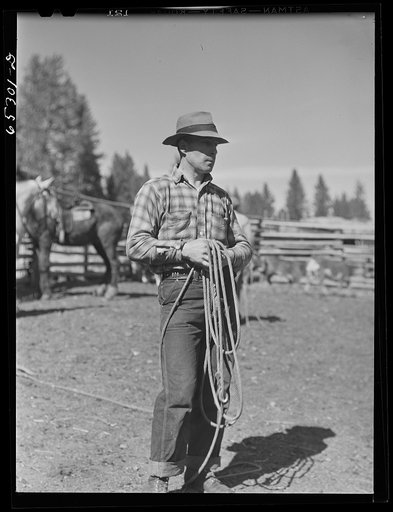 Untitled photo, possibly related to: Bitterroot Valley, Montana. Cowboy
