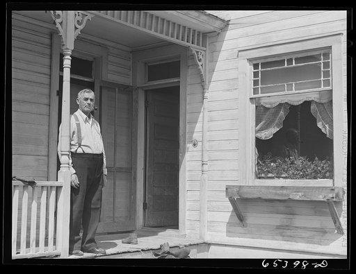 Untitled photo, possibly related to: Beaverhead County, Montana. An old rancher who came from Iowa as a young man and settled here in the Big Hole Basin in 1888