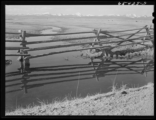 Beaverhead County, Montana. Hay field in the Big Hole Basin