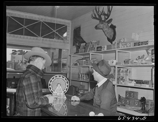 Untitled photo, possibly related to: Wisdom, Montana. Fetty's Bar on Saturday afternoon