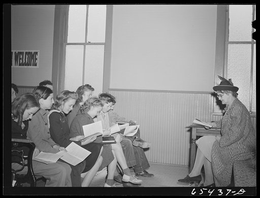 Wisdom, Montana. Sunday school