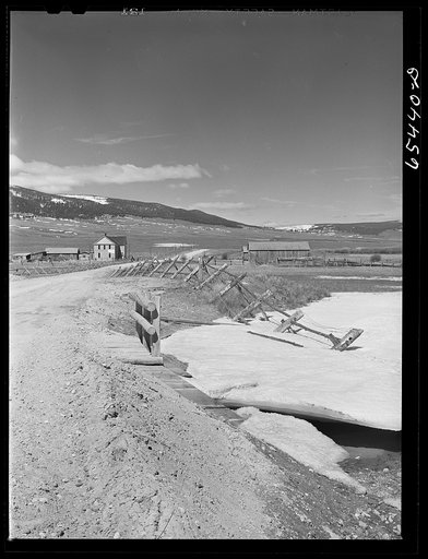 Beaverhead County, Montana. Melting snows in the Big Hole Basin