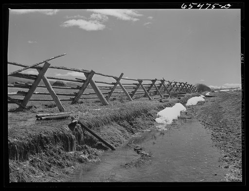 Beaverhead County, Montana. Melting snows in Big Hole Basin
