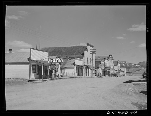 Wisdom, Montana. Largest of the two towns in the Big Hole Basin, with a population of 385