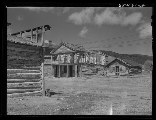 Bannack, Montana. Formerly a booming gold camp, now a ghost town with a population of twelve