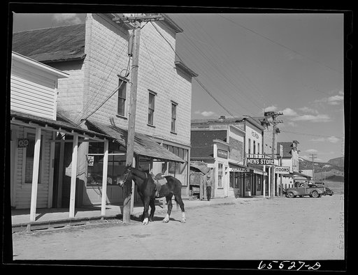 Wisdom, Montana. Main street of Wisdom, largest of two towns in the Big Hole Basin with a population of 385