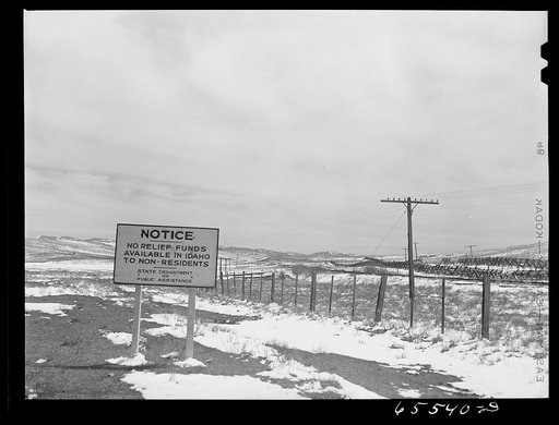 Sign at the Idaho state line