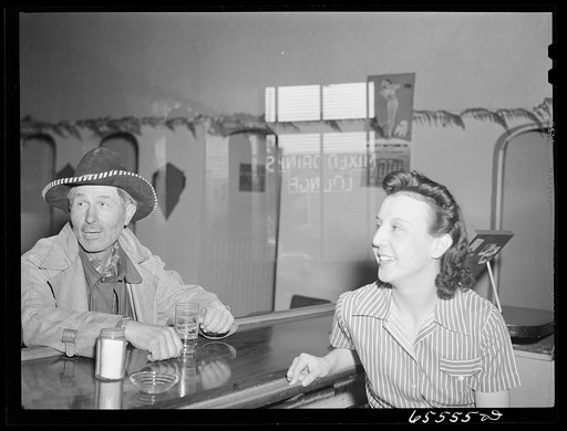 Untitled photo, possibly related to: Hamilton, Montana. Bar at the Hamilton hotel