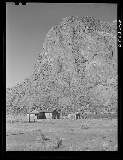Beaverhead County, Montana. Cabin at the foot of a mountain
