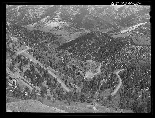 Corkscrew road up to Central City, Colorado
