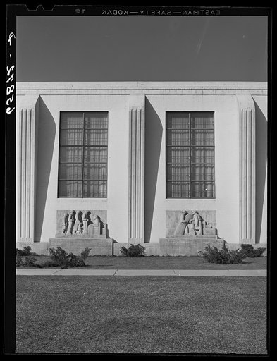 Greenbelt, Maryland. Section of school and community building