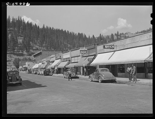 Street scene. Orofino, Idaho. This is a lumbering town