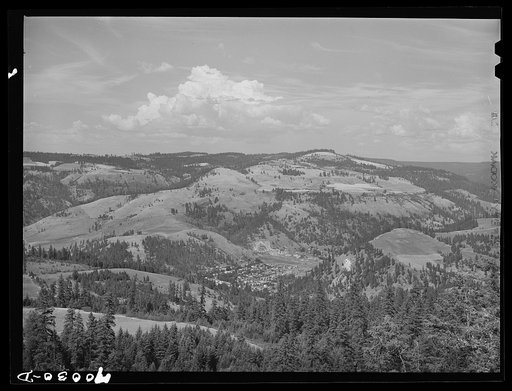 Looking down on Orofino, Idaho. This is a lumbering town