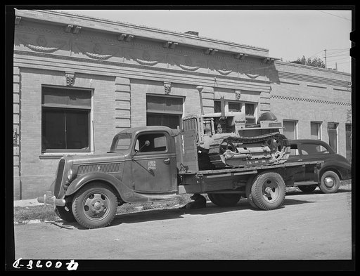 Tractor in town for repairs. Genesee, Idaho