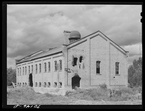 Abandoned sawmill building. Boundary County, Idaho. Much of the farming land in this county is cut-over land