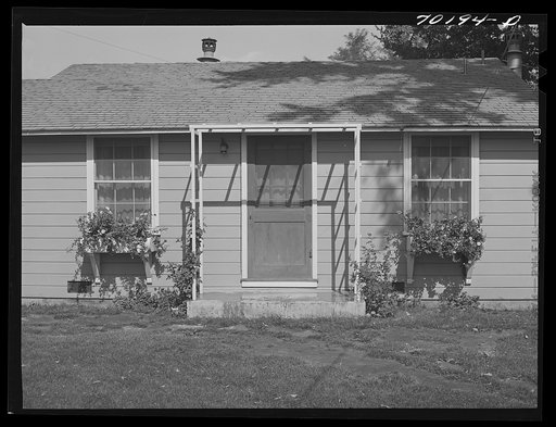 House of permanent farm worker at the FSA (Farm Security Administration) farm family migratory labor camp. Yakima, Washington