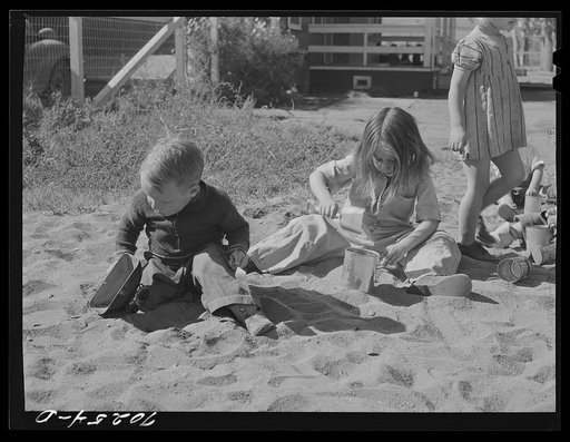 Untitled photo, possibly related to: Children of the nursery school at the FSA (Farm Security Administration) farm family migratory labor camp. Yakima, Washington