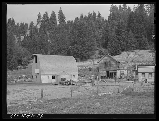 Barn on farm of FSA (Farm Security Administration) rehabilitation borrower who rents from Indian. Yakima County, Washington