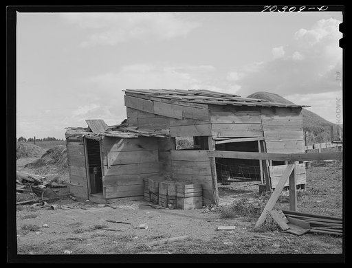 Shed on farm of FSA (Farm Security Administration) rehabilitation borrower who rents from Indian. Yakima County, Washington