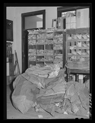 Eight hundred people got mail at this post office before the boom; twelve thousand get mail here now. Hermiston, Oregon