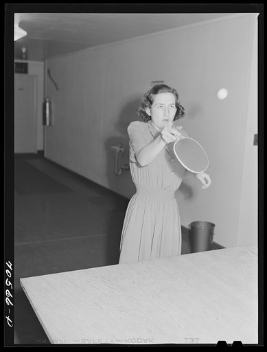 Untitled photo, possibly related to: Woman that works at the Navy shipyards in the community room for women at the FSA (Farm Security Administration) duration dormitories. Bremerton, Washington