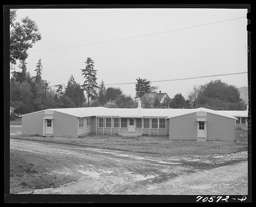 FSA (Farm Security Administration) duration dormitories for workers at the Navy shipyards. Bremerton, Washington