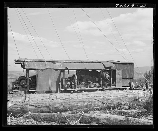 Long Bell Lumber Company, Cowlitz County, Washington. Electric donkey engine